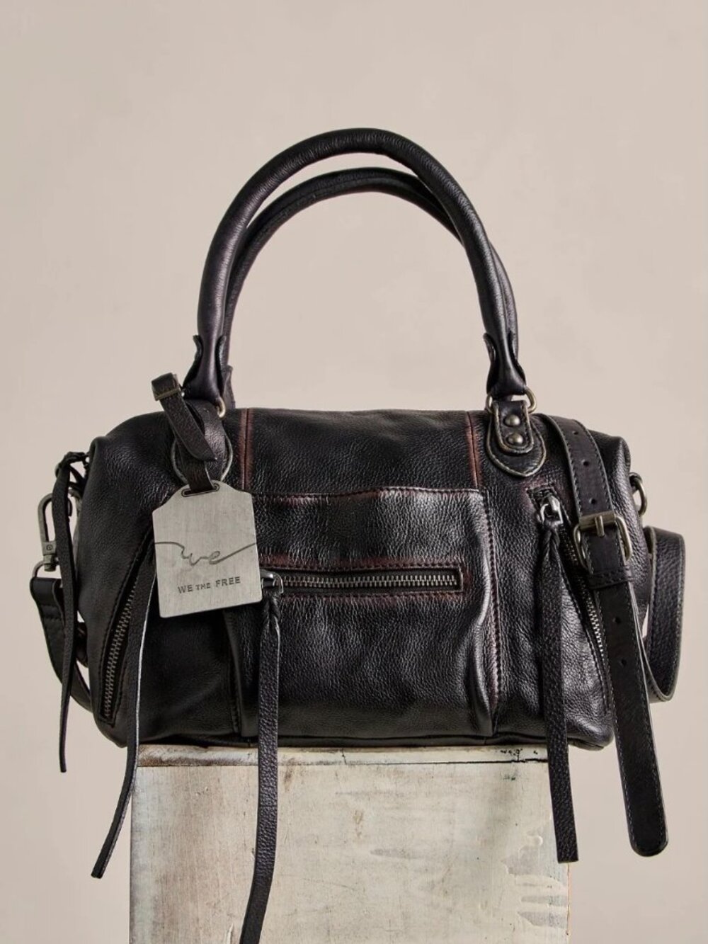 Free People (Black) We The Free Baby Emerson Tote Bag - Picture 3 of 6